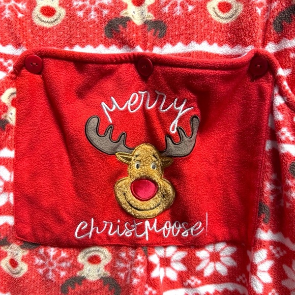 Secret Treasures Christmas Plush Onesie Union Suit Pajamas L (12–14) NWOT 🎄❄️ - Picture 6 of 13